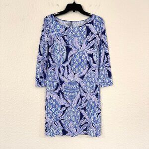 Lilly Pulitzer Marlowe Pineapple Print Dress Size XS Pima Cotton Beach Coastal